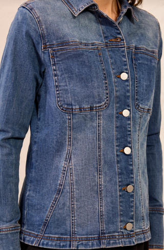Tribal Fitted Denim Jacket