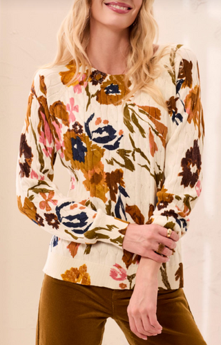 Tribal Floral Knit Sweater