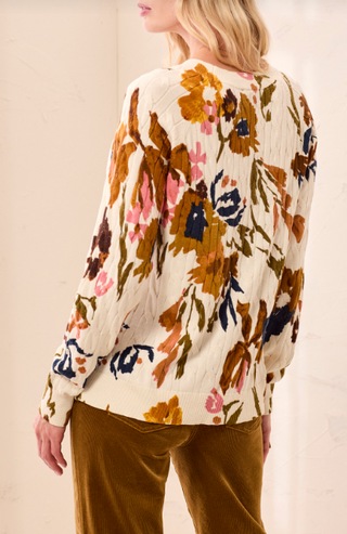 Tribal Floral Knit Sweater
