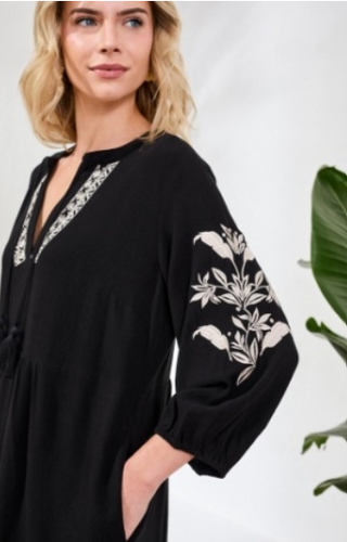 Tribal Elbow Sleeve Dress