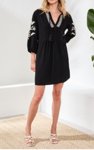 Tribal Elbow Sleeve Dress