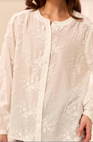 Tribal Button Front Blouse
