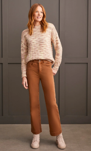 Tribal Comfort Stretch Wide Leg Pants