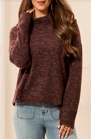 Tribal Funnel Neck Sweater