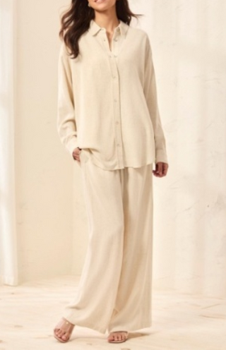 Tribal Flowy Linen Button Down Top