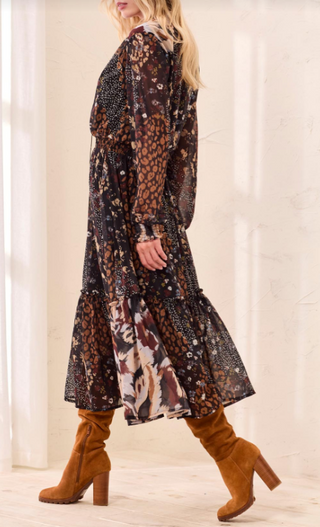 Tribal Mixed Print Dress