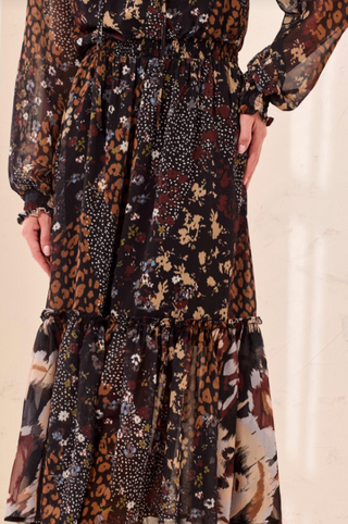 Tribal Mixed Print Dress