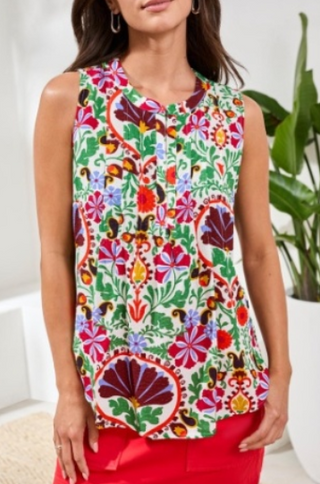 Tribal Sleeveless Blouse