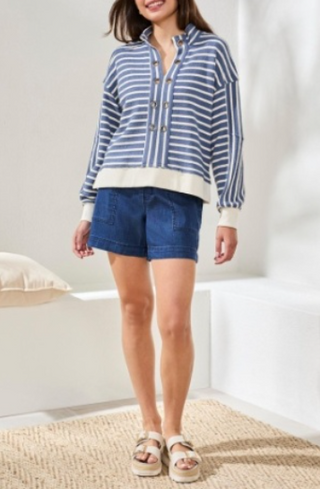 Tribal Pull Over Puff Sleeve Top