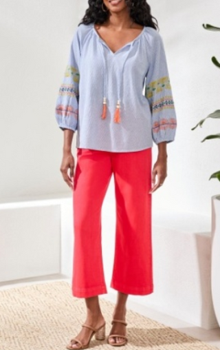 Tribal Raglan Sleeve Blouse