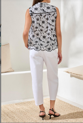 Tribal Button Front Blouse