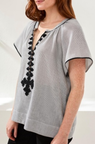Tribal Short Sleeve Blouse