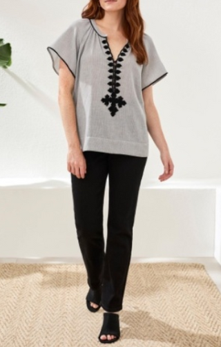 Tribal Short Sleeve Blouse