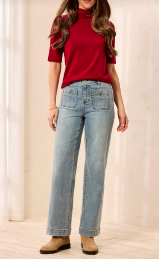 Tribal Sophia Super Straight Ankle Jeans