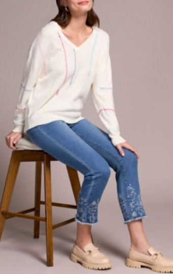 Tribal V Neck Sweater