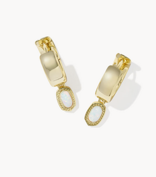 Kendra Scott Mini Ellie White Opal Earrings