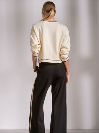 Elan Sweater with Contrast Trim