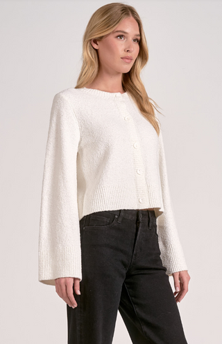 Elan White Cardigan