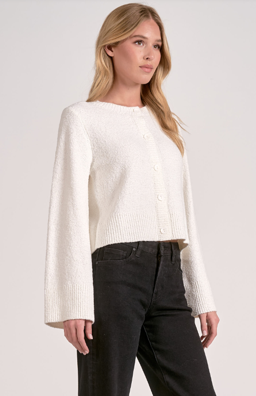 Elan White Cardigan