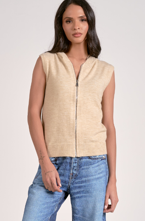 Elan Sleevless Zip Hoodie